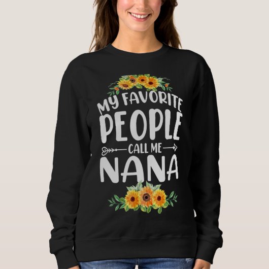 Meine Lieblingsmenschen nennen mich Nana Sonnenblu Sweatshirt (Vorderseite)