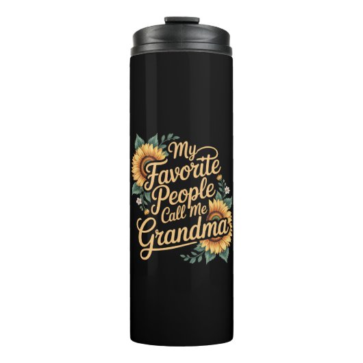 Meine Lieblingsmenschen nennen mich Oma am Muttert Thermosbecher (Vorderseite)