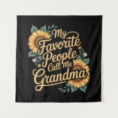 Meine Lieblingsmenschen nennen mich Oma am Muttert Wandteppich (Vorderseite)