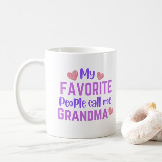 Meine Lieblingsmenschen nennen mich Oma-Kaffee-Tas Kaffeetasse (Mit Donut)
