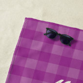 Meine Lieblingsmenschen nennen mich Oma Lila Gingh Strandtuch (Beispiel)