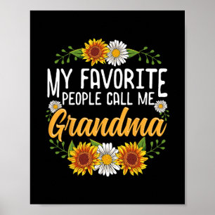 Meine Lieblingsmenschen nennen mich Oma-Shirt Mütt Poster