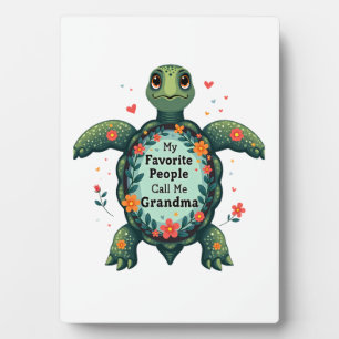 Meine Lieblingsmenschen nennen mich Oma Turtle - O Fotoplatte