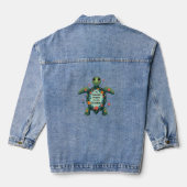 Meine Lieblingsmenschen nennen mich Oma Turtle - O Jeansjacke (Rückseite)