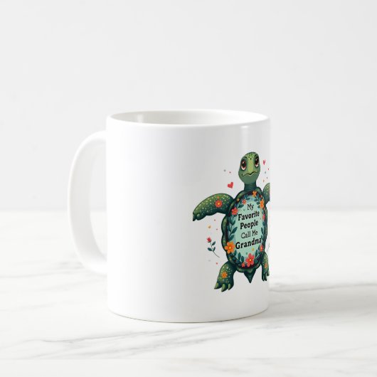 Meine Lieblingsmenschen nennen mich Oma Turtle - O Kaffeetasse (Vorderseite Links)