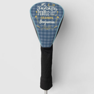 Meine Lieblingsmenschen nennen mich Opa Blue Gingh Golf Headcover