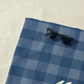 Meine Lieblingsmenschen nennen mich Opa Blue Gingh Strandtuch (Beispiel)