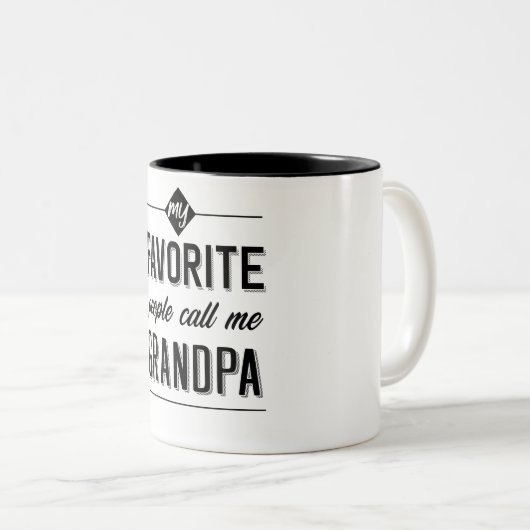 Meine Lieblingsmenschen nennen mich Opa Zweifarbige Tasse (VorderseiteRechts)
