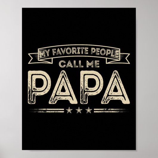 Meine Lieblingsmenschen nennen mich Papa Funny Opa Poster (Vorne)