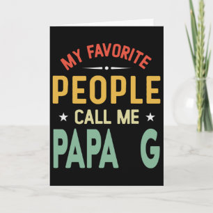 Meine Lieblingsmenschen nennen mich Papa G Vintage Karte