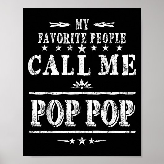 Meine Lieblingsmenschen nennen mich Pop Pop  Poster (Vorne)