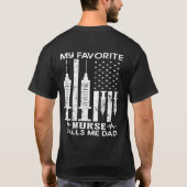 Meine Lieblingsnahrung nennt mich Vater Vater nähr T-Shirt (Rückseite)