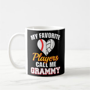 Meine Lieblingspieler nennen mich Grammy Baseball Kaffeetasse