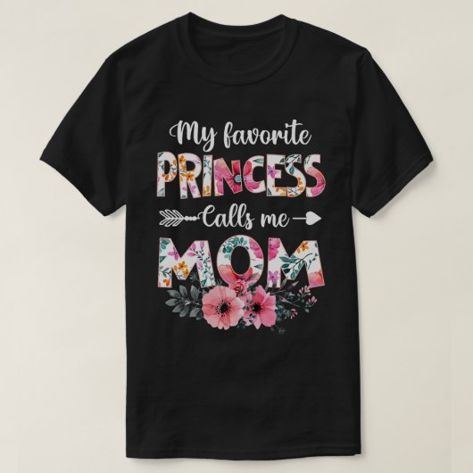 Meine Lieblingsprinzessin nennt mich Mama Tochter T-Shirt (Design vorne)