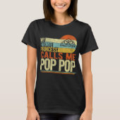 Meine Lieblingsprinzessin nennt mich Pop Pop Opa F T-Shirt (Vorderseite)