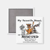 Meine Lieblingsrasse..., WIEDER, Magnet (Vorderseite/Rückseite)