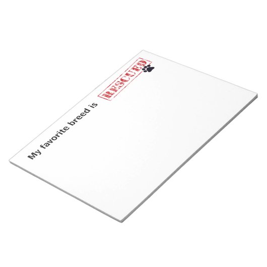 Meine Lieblingsrasse wird gerettet Notizblock (angewinkelt)