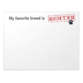 Meine Lieblingsrasse wird gerettet Notizblock (Vorderseite)