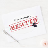 Meine Lieblingsrasse wird gerettet Ovaler Aufkleber (Umschlag)