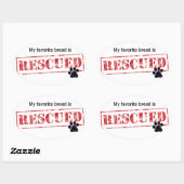 Meine Lieblingsrasse wird gerettet Ovaler Aufkleber (Blatt)