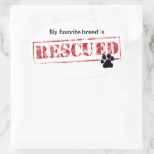 Meine Lieblingsrasse wird gerettet Ovaler Aufkleber (Tasche)