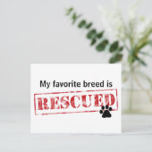 Meine Lieblingsrasse wird gerettet Postkarte (Stehend Vorderseite)