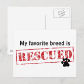 Meine Lieblingsrasse wird gerettet Postkarte (Vorne/Hinten)