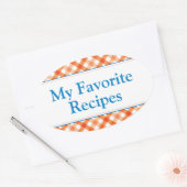Meine Lieblingsrezepte Ovaler Aufkleber (Umschlag)
