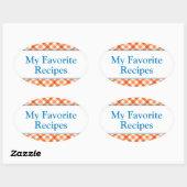 Meine Lieblingsrezepte Ovaler Aufkleber (Blatt)