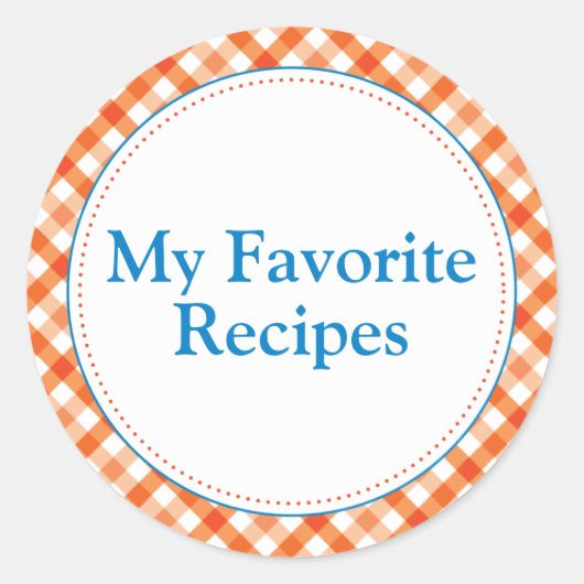 Meine Lieblingsrezepte Runder Aufkleber (Vorderseite)