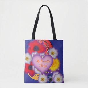 Meine Lieblingssachen Blau Blume Tasche