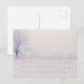 Meine Lieblingssachen - Romantischer Winter Postkarte (Vorne/Hinten)