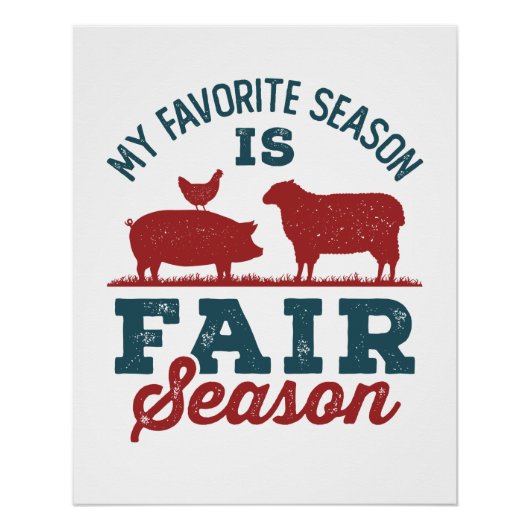 Meine Lieblingssaison ist Fair Season Landkreis Fa Poster (Vorderseite)