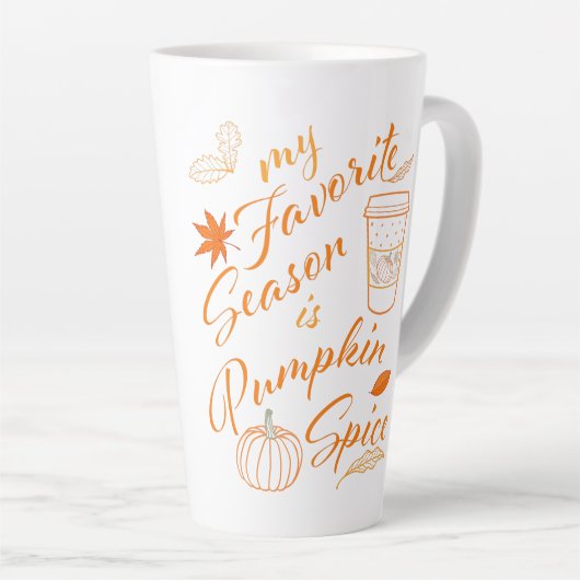 Meine Lieblingssaison ist Pumpkin Gewürz Herbst Pr Milchtasse (Rechte Ecke)
