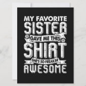 Meine Lieblingsschwester gab mir dieses Shirt Brot Karte (Rückseite)