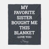 Meine Lieblingsschwester hat mir diesen blanken Wi Fleecedecke (Vorderseite)