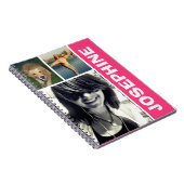 Meine Lieblingssendung ist heiß rosa Foto Collage Notizblock (Rechte Seite)