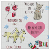 Meine Lieblingssendungen Hand-Illustrierte Niedlic Stoff (Nahaufnahme)