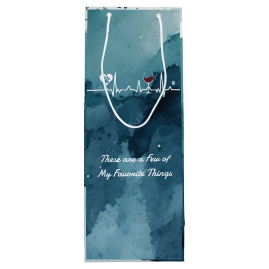 Meine Lieblingssendungen passen und weinen Herzsch Geschenktüte Für Weinflaschen (Rückseite)