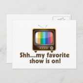 Meine Lieblingsshow ist im Fernsehen Postkarte (Vorne/Hinten)