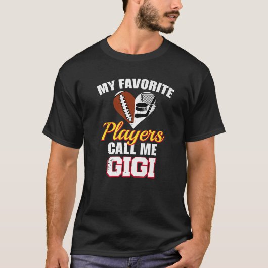 Meine Lieblingsspieler nennen mich Gigi Football H T-Shirt (Vorderseite)