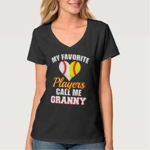 Meine Lieblingsspieler nennen mich Granny Baseball T-Shirt