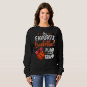 Meine Lieblingsspieler nennen mich Granny Basketba Sweatshirt (Vorne ganz)