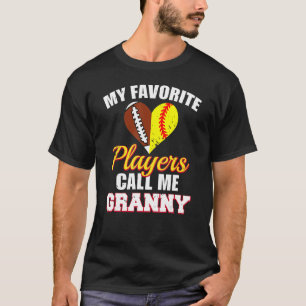 Meine Lieblingsspieler nennen mich Granny Football T-Shirt