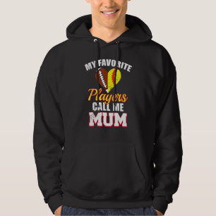 Meine Lieblingsspieler nennen mich Mum Rugby Footb Hoodie