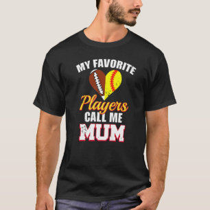 Meine Lieblingsspieler nennen mich Mum Rugby Footb T-Shirt