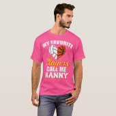 Meine Lieblingsspieler nennen mich Nanny Volleybal T-Shirt (Vorne ganz)