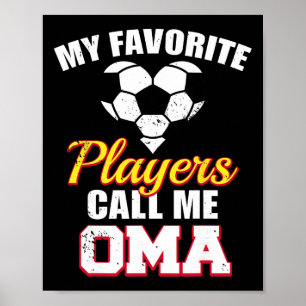 Meine Lieblingsspieler nennen mich Oma Lustige Fuß Poster