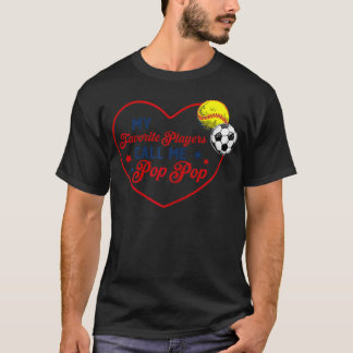 Meine Lieblingsspieler nennen mich Pop Pop Softbal T-Shirt