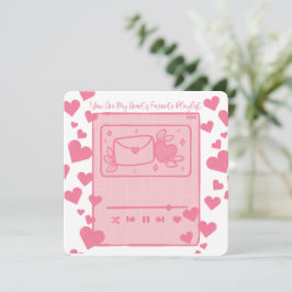 Meine Lieblingsspielliste - Valentinstag-Karte Dankeskarte